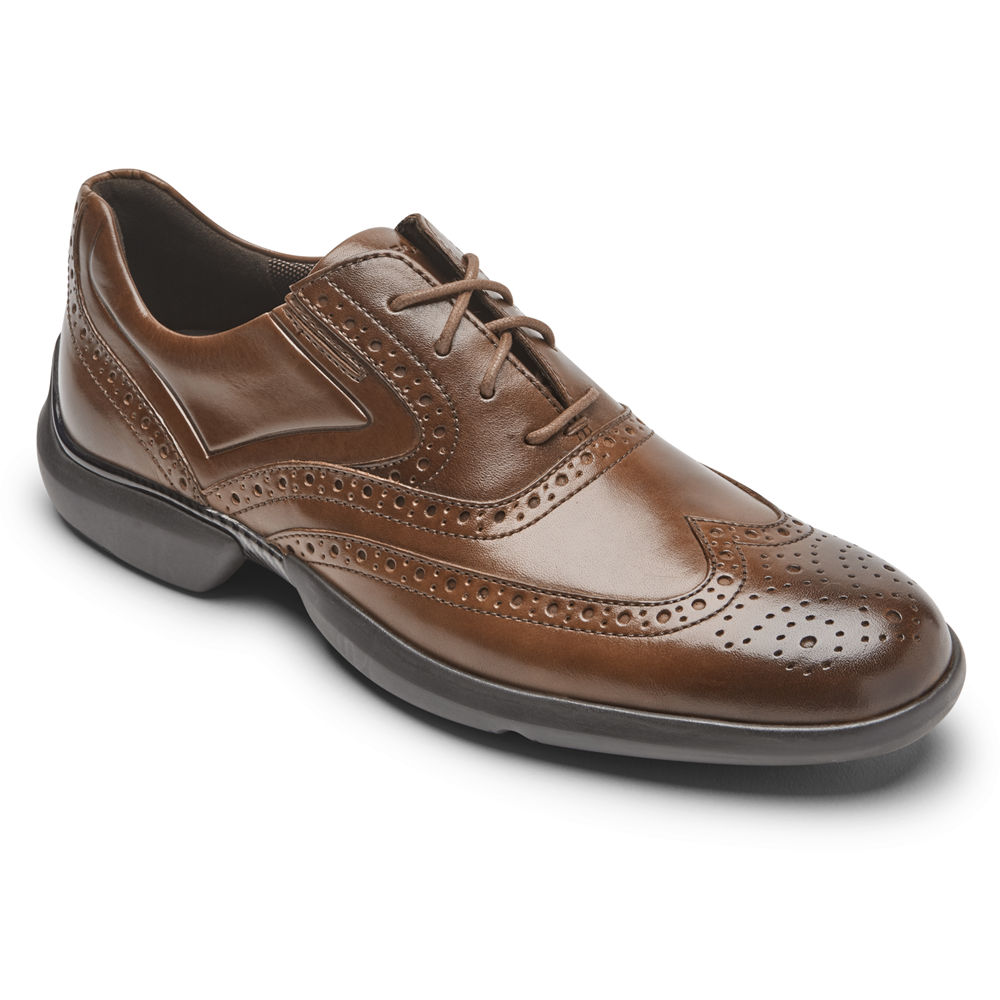 Rockport Mens Total Motion Advance Wingtip - Lace Up Brown - ITZ560847